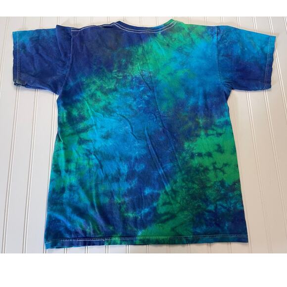 Y2K Grateful Dead Bears Psychedelic Green Blue Tie Dye Rock Band T Shirt Medium - Picture 7 of 8